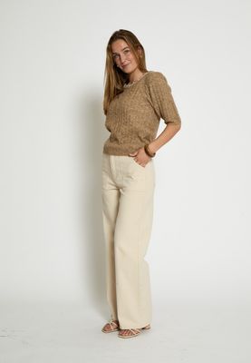 Peppercorn PCKira Knit Blouse 4073 Kelp Sand Melange PC8466