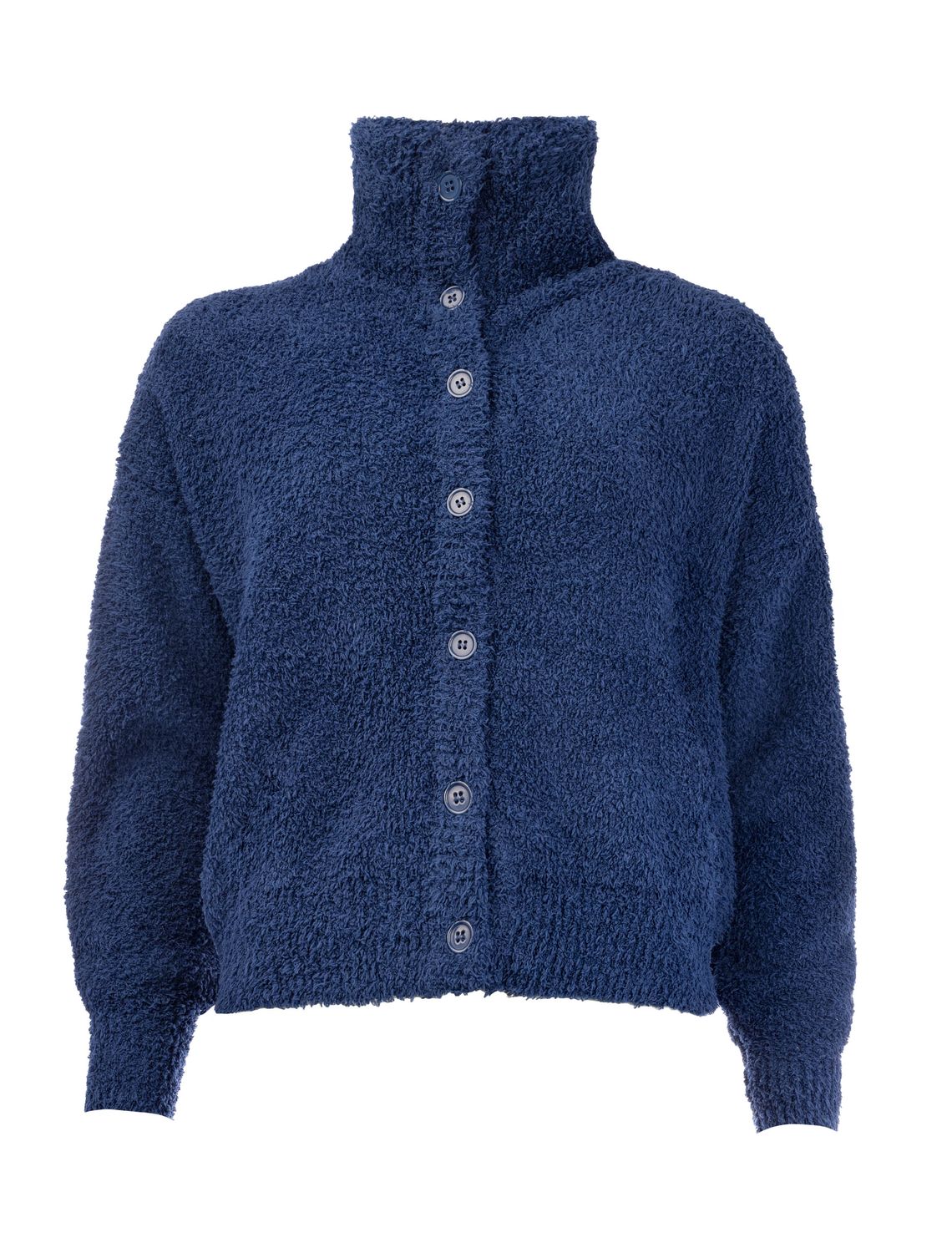 NED Flo LS-Button/Plain-RMJ Boucle Yarn Estate Blue 25W1-U259-06