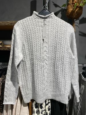 NED Morina LS-RMJ Brei Melange Light Grey Melange 25W1-U216-09
