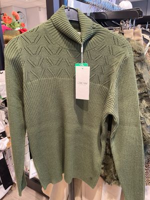 Cream CRDela Rollneck Pullover Rifle Green 10614331