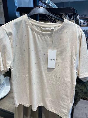 Cream CRLeona Studs Tshirt Birch 10614271