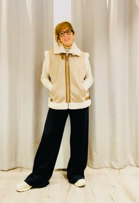 Cream CRUma Vest Cobblestone 10614264