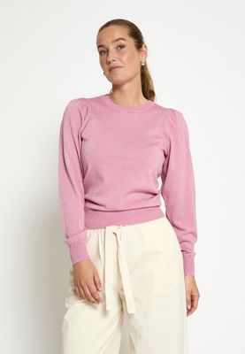 Peppercorn PCRemi Round Neck Long Sleeve Puff K 4630MET Moonlite Pink Metallic P