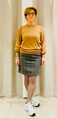 Kaffe KAvivian Pencil Skirt Grey prince of wales check 10510715