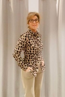 Mi Piace Blouse Leopard Print Latte MP60840LPPT Mi Piace Blouse Leopard Print Latte MP60840LPPT