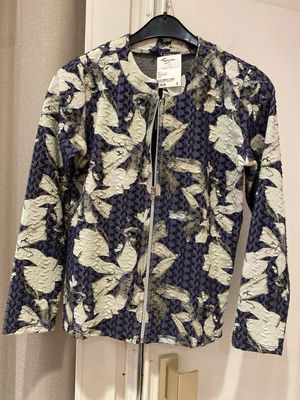 Leona Vest print rits lm Cobalt Leona 253.20.03