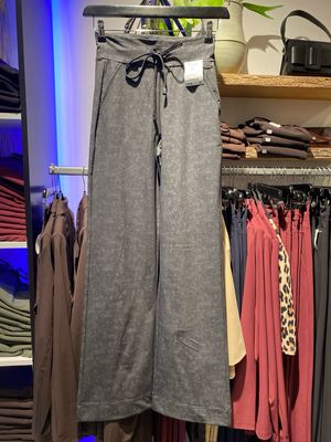 Mi Piace Rechte broek heavy stone foil Dark Grey Mi Piace MP202136SFPT