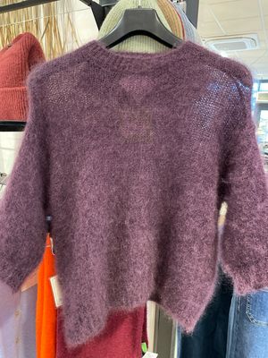 Beauregard trui 3/4 Mohair Prune Beauregard KidMohair