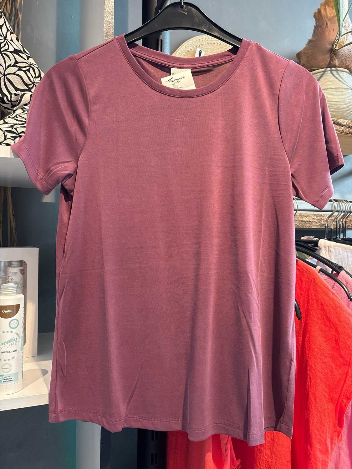 In Front Nina t-shirt km 0-hals Red Wine 14312