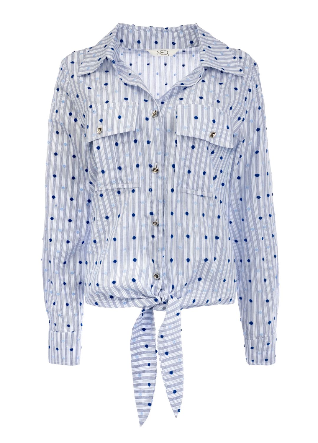 NED Minho LS Blue Lolite Poplin Blemd Do Blue Lolite 26S2-BS053-01