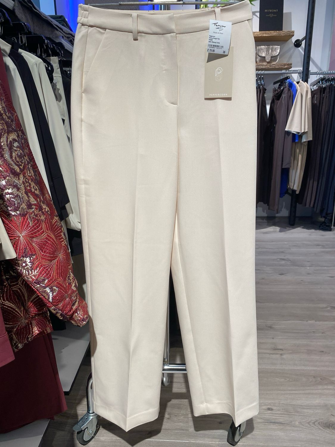 Peppercorn PCGina Straight Pant 0202 Whitecap Creme PC8482