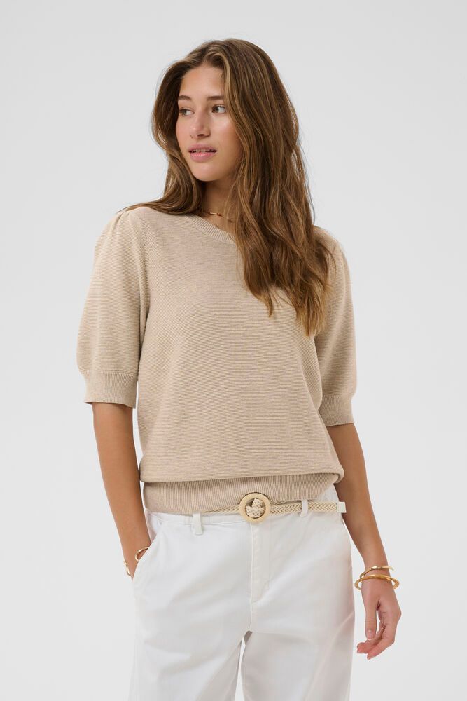 Cream CRSillar Knit Pullover:Knit Oat melange 10609539