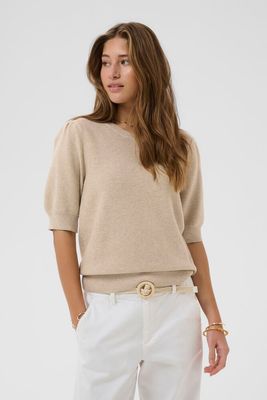 Cream CRSillar Knit Pullover:Knit Oat melange 10609539 Cream CRSillar Knit Pullover:Knit Oat melange 10609539