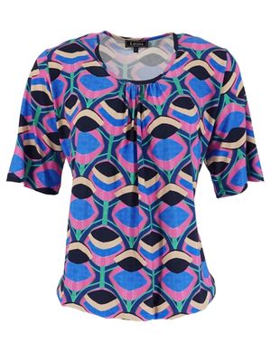 Leona Blouson o-hals print Rose Leona 261.20.14 Leona Blouson o-hals print Rose Leona 261.20.14