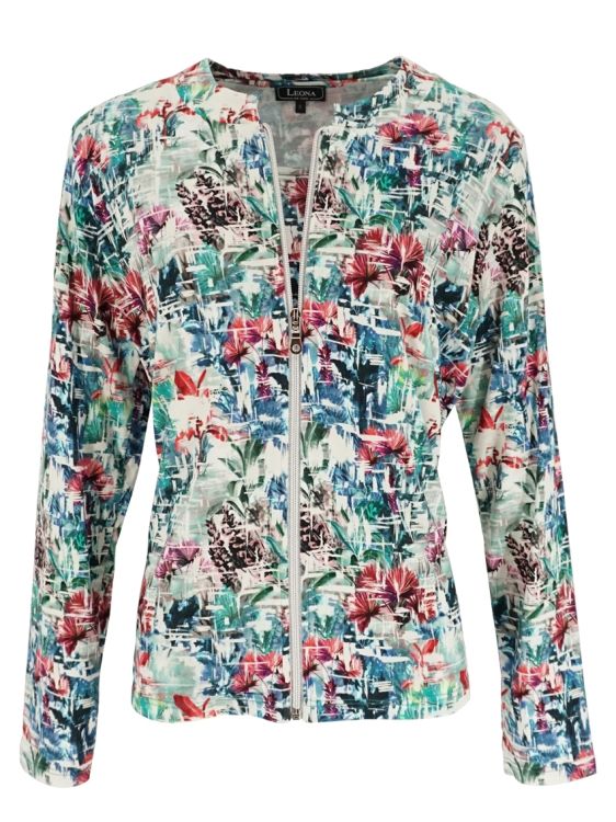 Leona Twinset print lm Bleu Leona 261.20.05