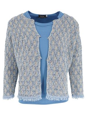 Leona Vest dessin RH 3/4 mouw Licht Blauw Leona 261.36.03 Leona Vest dessin RH 3/4 mouw Licht Blauw Leona 261.36.03