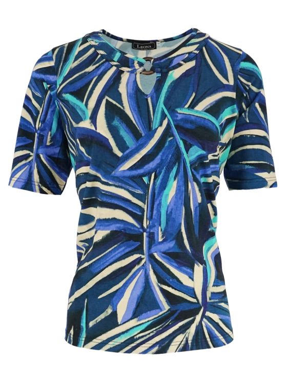 Leona Shirt print RH km Indigo Leona 261.37.09