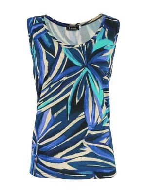 Leona Top print RH zm Indigo Leona 261.37.15 Leona Top print RH zm Indigo Leona 261.37.15