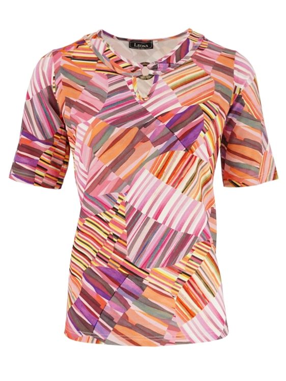 Leona Shirt print RH km Rose Leona 261.37.10