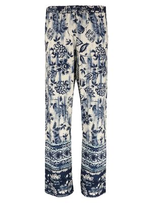 Leona Pantalon print lang Marine Leona 261.37.18 Leona Pantalon print lang Marine Leona 261.37.18