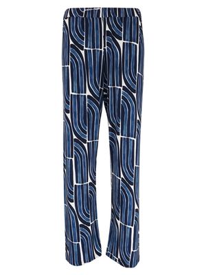 Leona Pantalon print lang Marine Leona 261.37.19 Leona Pantalon print lang Marine Leona 261.37.19