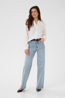 Kaffe KAmeadow HW Reg Fit Jeans Light Blue Washed Denim 10510711 Kaffe KAmeadow HW Reg Fit Jeans Light Blue Washed Denim 10510711