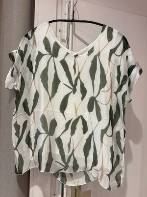 Hegler 031771 Blouse Visc/Zijde Khaki Woergl Hegler 031771 Blouse Visc/Zijde Khaki Woergl