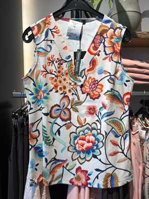 Mi Piace Top Embroidered Bloom Multicolour MP202425EBPT Mi Piace Top Embroidered Bloom Multicolour MP202425EBPT