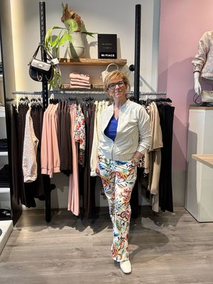 Mi Piace Broek Straight Embroidered Multicolour MP202136EBPT Mi Piace Broek Straight Embroidered Multicolour MP202136EBPT