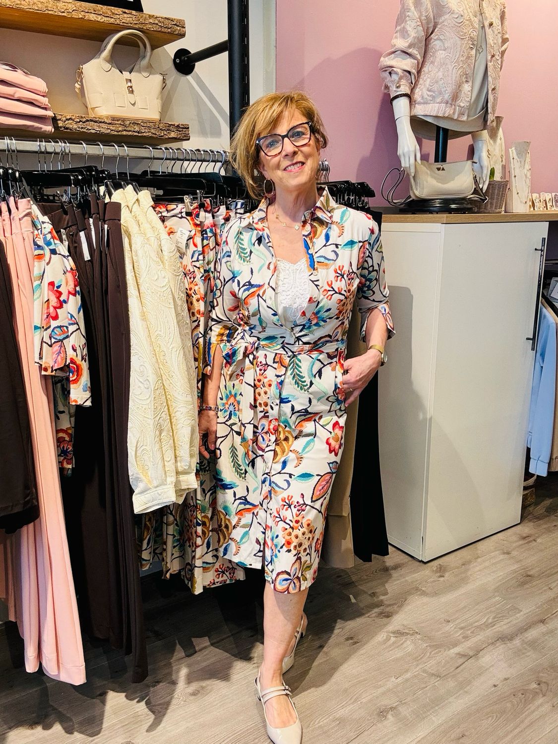 Mi Piace Jurk Embroidered Bloom Multicolour MP202757EBPT