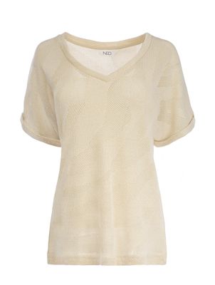 NED Dandelion Big Animal Lurex Knit Sand 26S2-U450-02 NED Dandelion Big Animal Lurex Knit Sand 26S2-U450-02