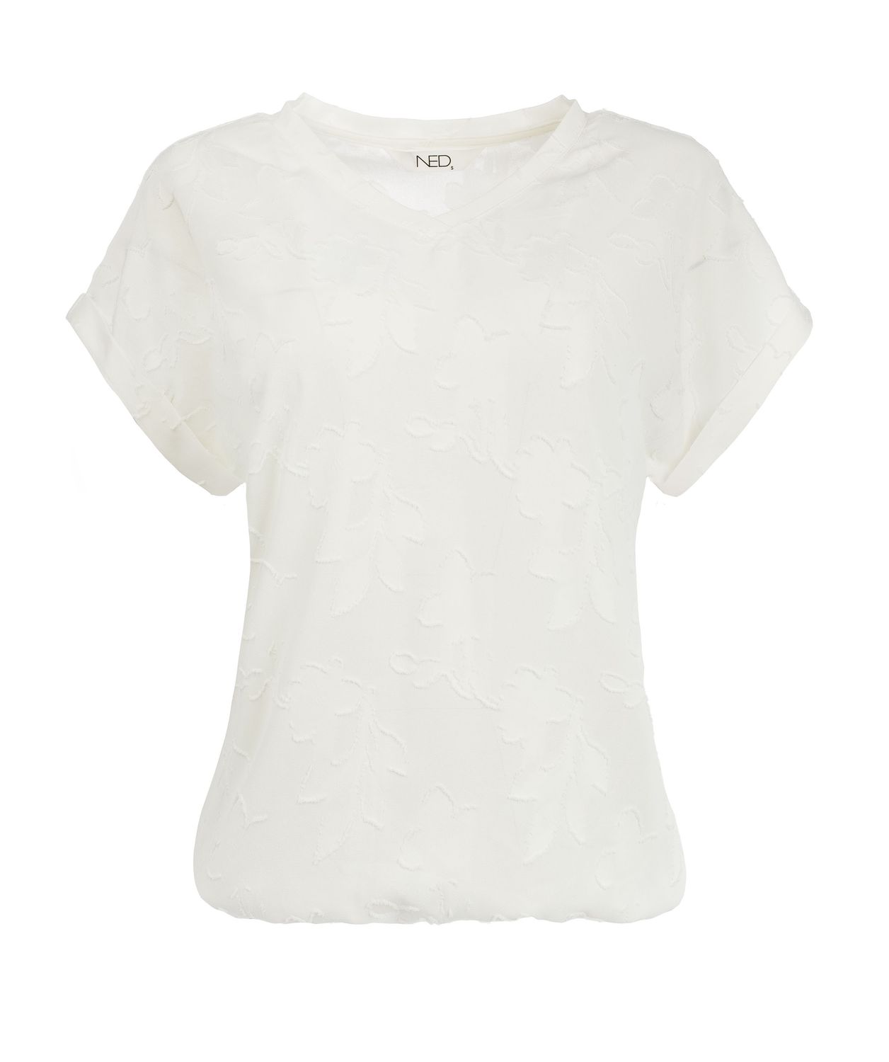 NED Bueno SS Woven Jacquard Ecru 26S-U414-01 Seasonable