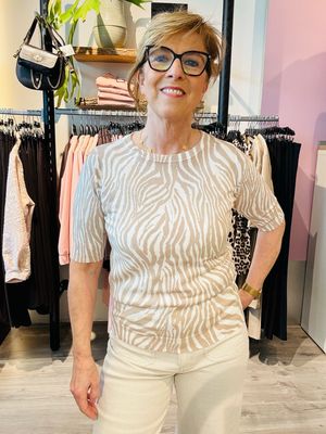 Femm Megan Zebra Print Lurex Dune Femm 2L888 Femm Megan Zebra Print Lurex Dune Femm 2L888