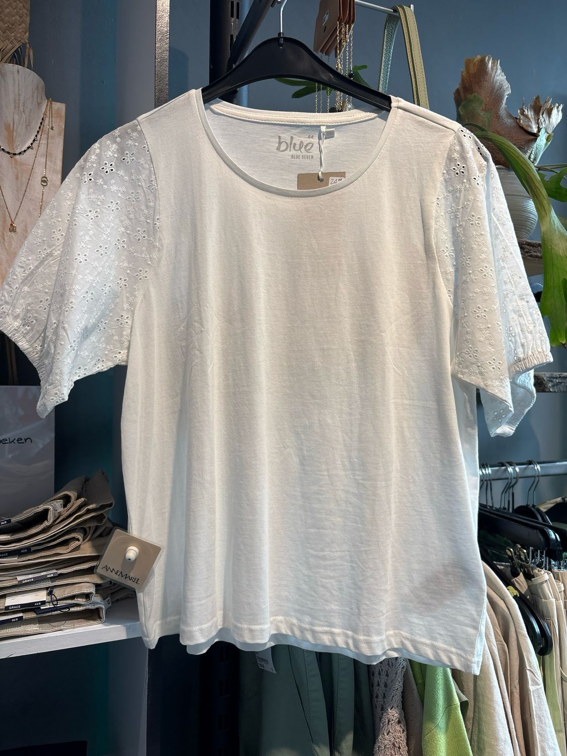 Blue Seven Da T-Shirt, Rundhals OFFWHITE 105901-00 Blue Seven Da T-Shirt, Rundhals OFFWHITE 105901-00