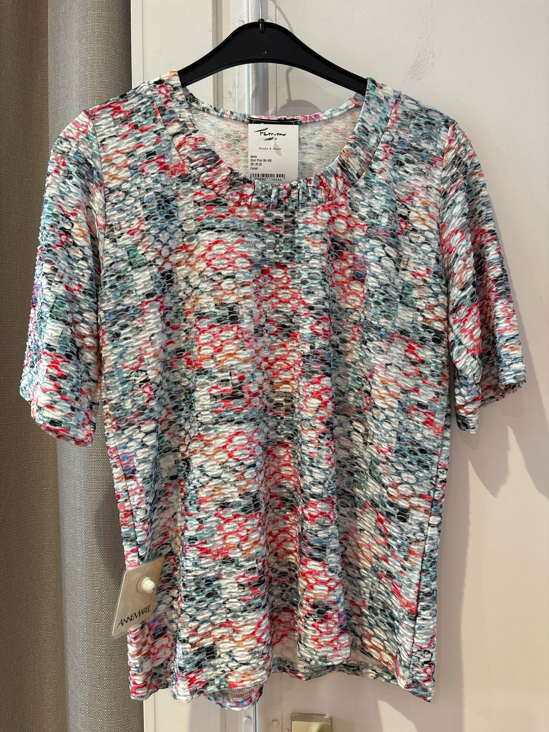 Leona Shirt Print RH KM Coraal 261.20.20