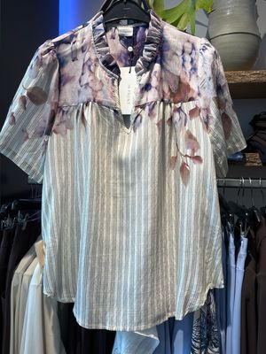 IN FRONT Clear blouse Blue 17062 IN FRONT Clear blouse Blue 17062