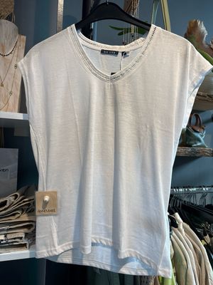 Blue Seven Da T-Shirt, V-Ausschnitt WEISS 105924-00 Blue Seven Da T-Shirt, V-Ausschnitt WEISS 105924-00
