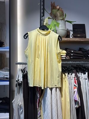 Mi Piace Blouse Bow Light Sleeveless Lemon Yellow MP202830 Mi Piace Blouse Bow Light Sleeveless Lemon Yellow MP202830