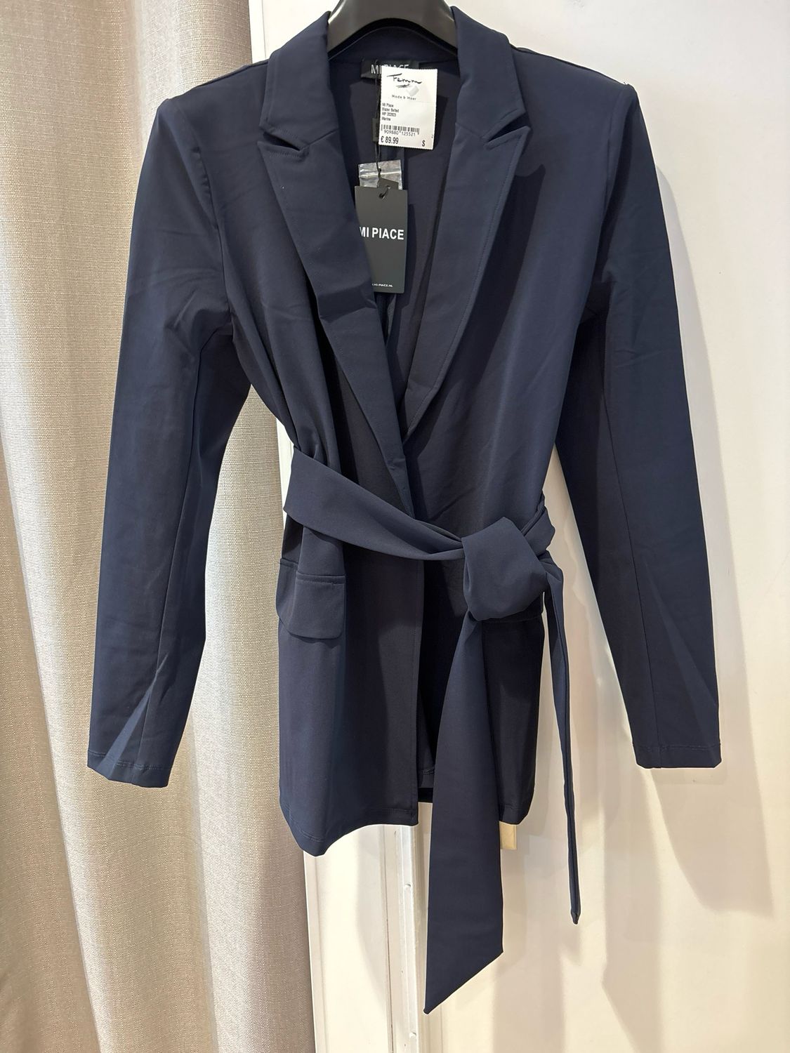 Mi Piace Blazer Belted Marine MP 202823