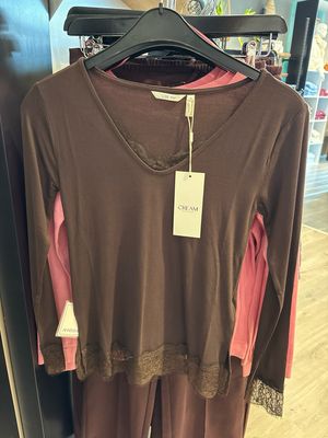 Cream CRAlvaia LS Lace Tshirt Java 10615771 Cream CRAlvaia LS Lace Tshirt Java 10615771