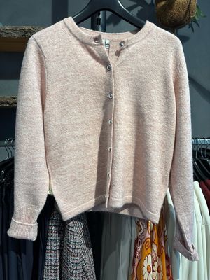 Kaffe KAniel Knit Cardigan Pale Mauve Melange 10510481 Kaffe KAniel Knit Cardigan Pale Mauve Melange 10510481