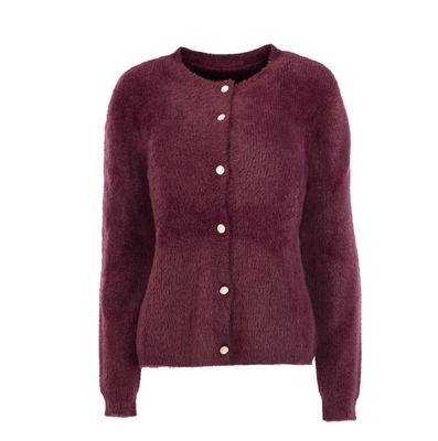 NED International Delta LS-RMJ Furry Knit Grape Wine 26W1-U172-12 NED International Delta LS-RMJ Furry Knit Grape Wine 26W1-U172-12