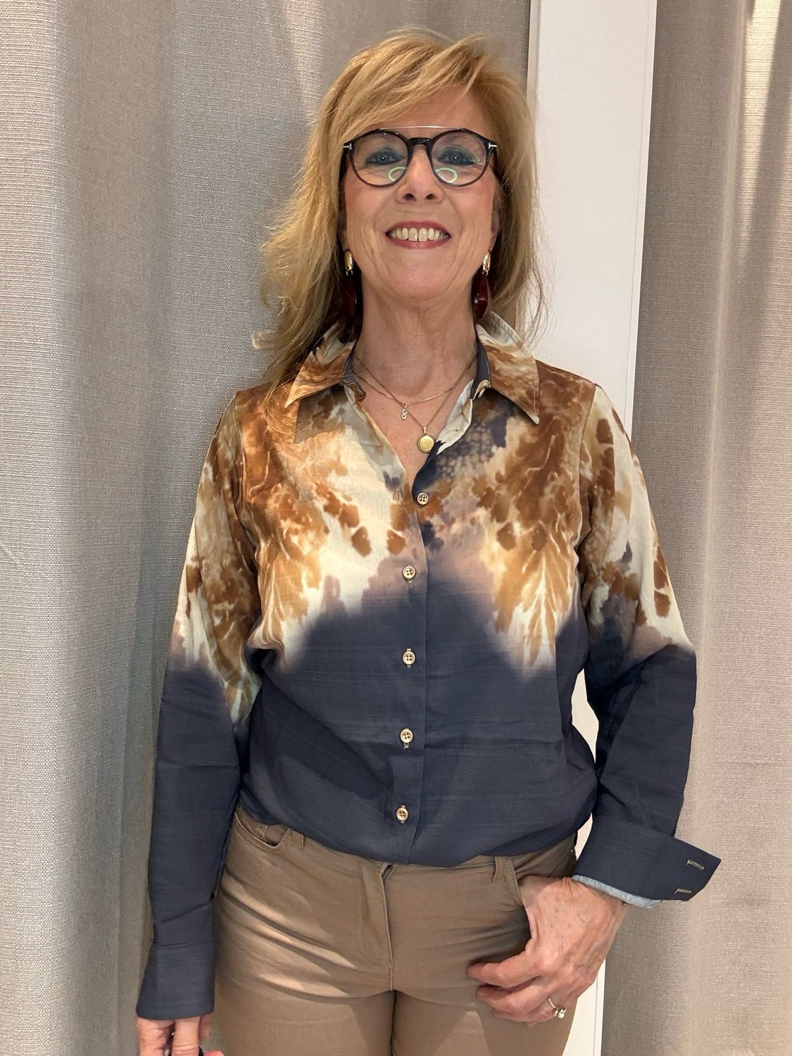 In Front Edith Blouse Flint grey 17318