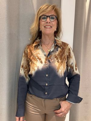 In Front Edith Blouse Flint grey 17318 In Front Edith Blouse Flint grey 17318