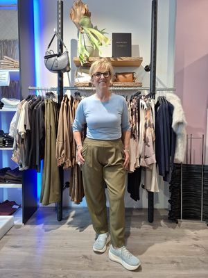 In Front Loren barrel pants Army 17273 In Front Loren barrel pants Army 17273