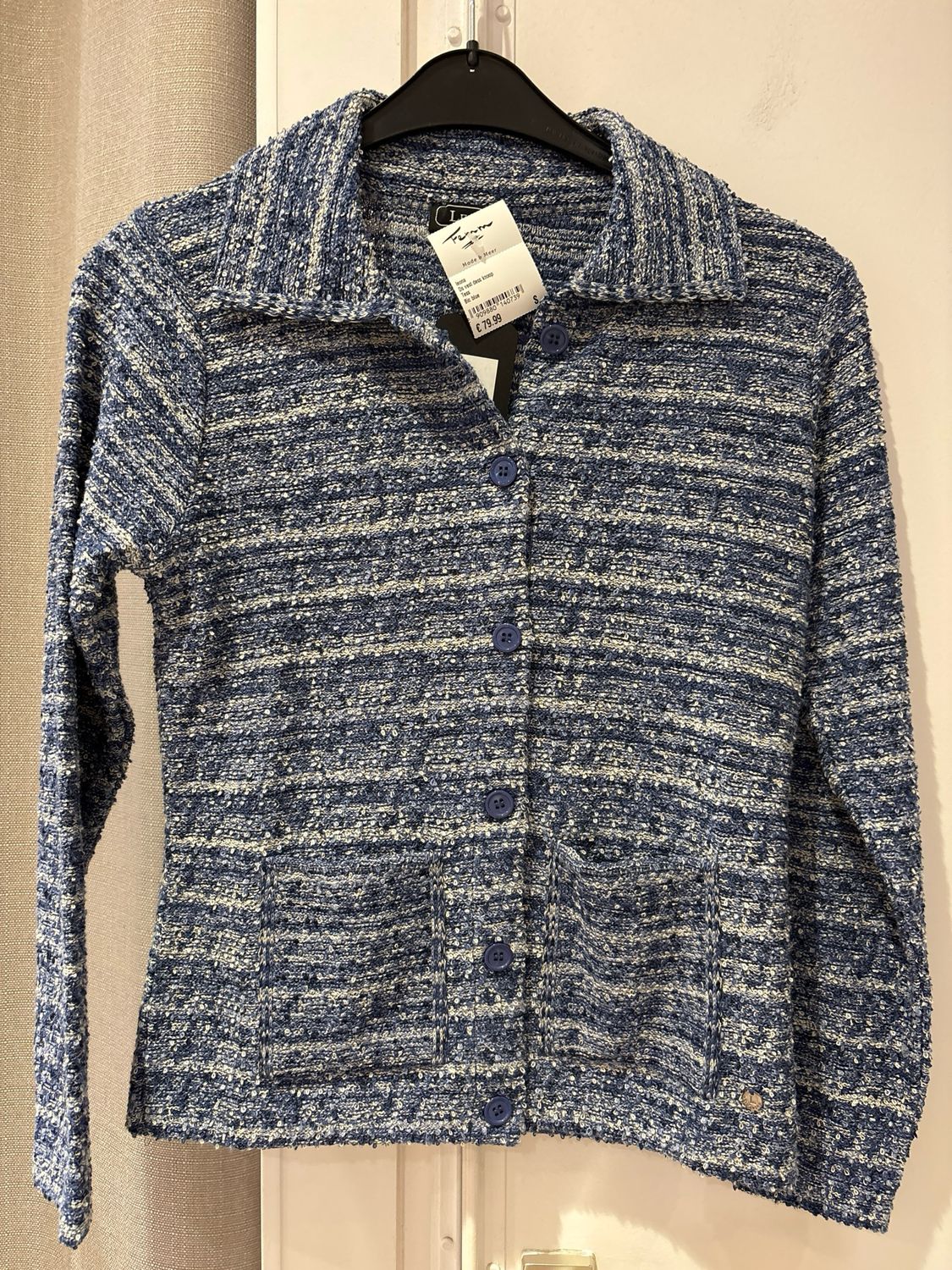 Leona Ds vest dess knoop Bic blue Tess