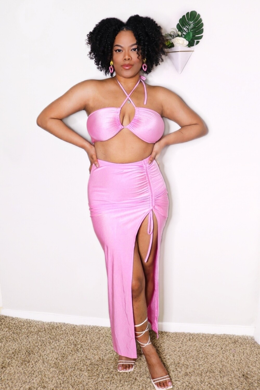 Barbie Girl Skirt Set In Pink