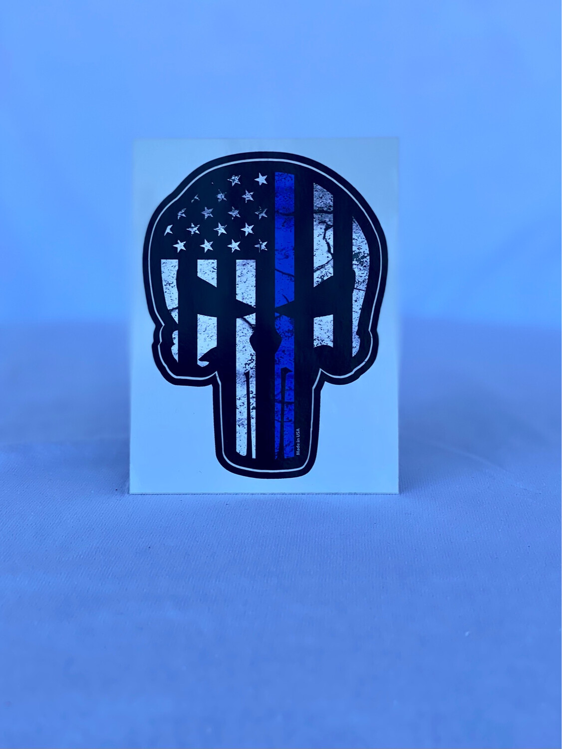 Blue Line Punisher Bumper Sticker Blue Line Punisher Bumper Sticker
