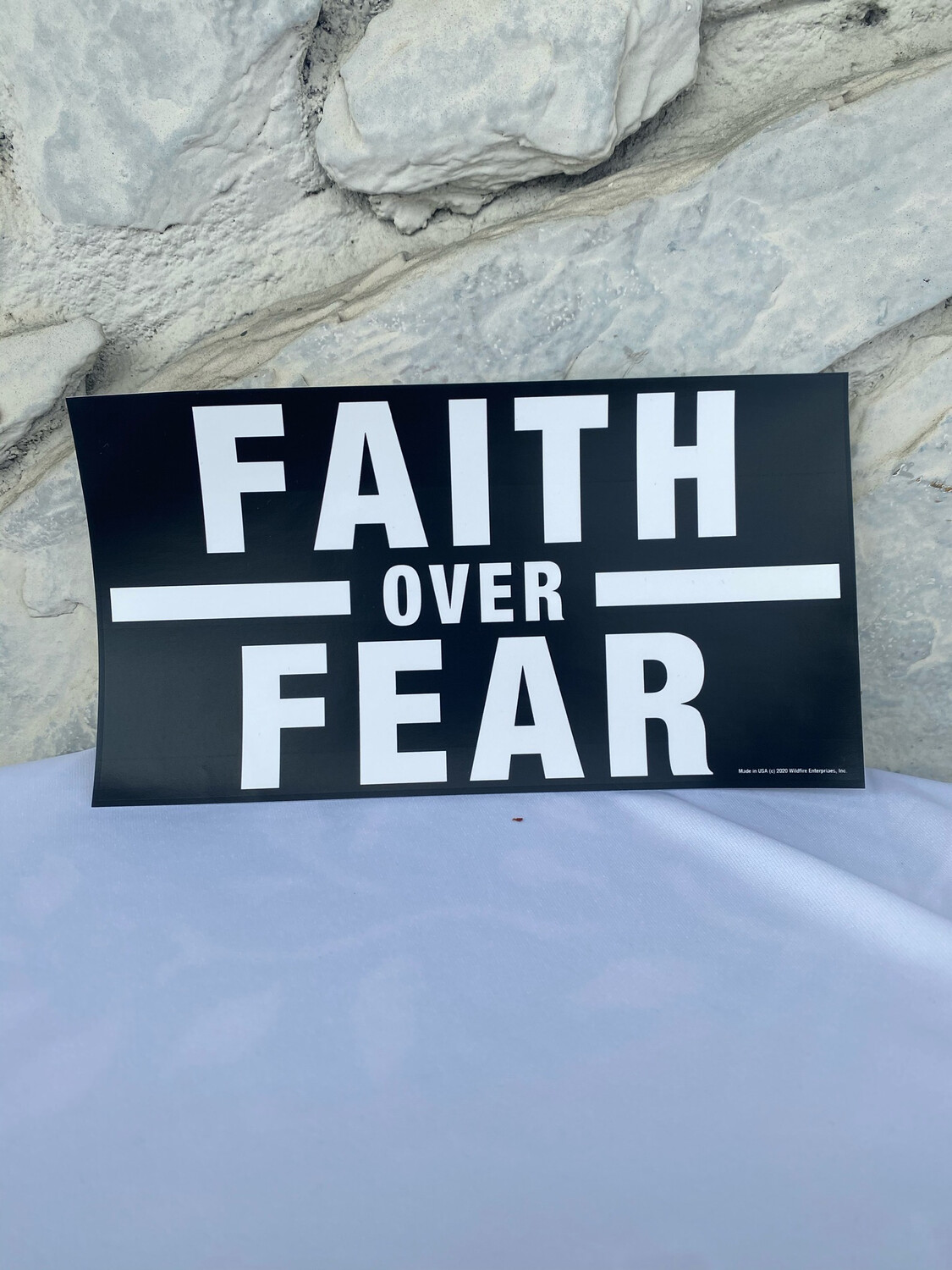 “Faith Over Fear” Bumper Sticker “Faith Over Fear” Bumper Sticker