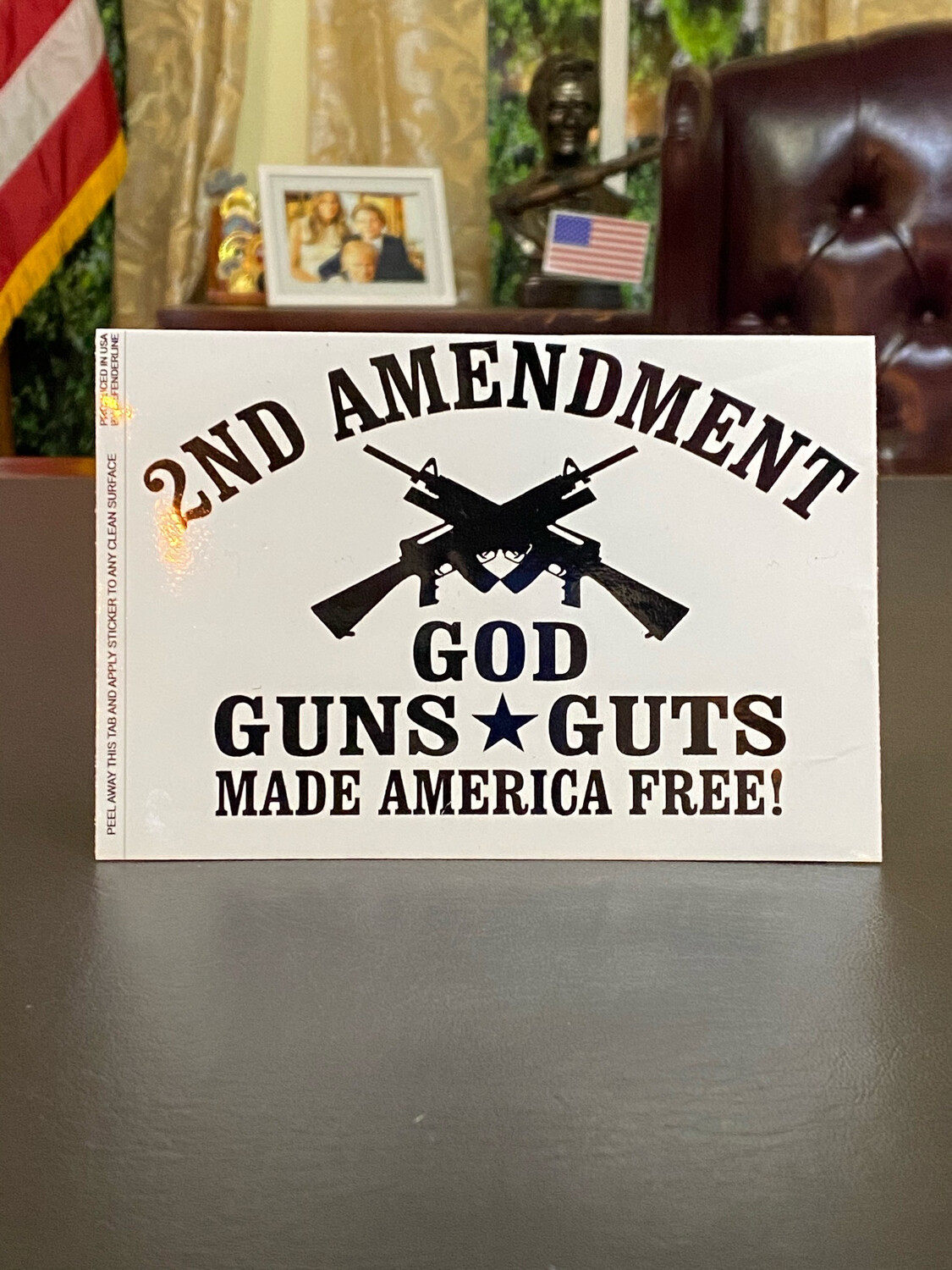 God Guns Guts Bumper Sticker God Guns Guts Bumper Sticker